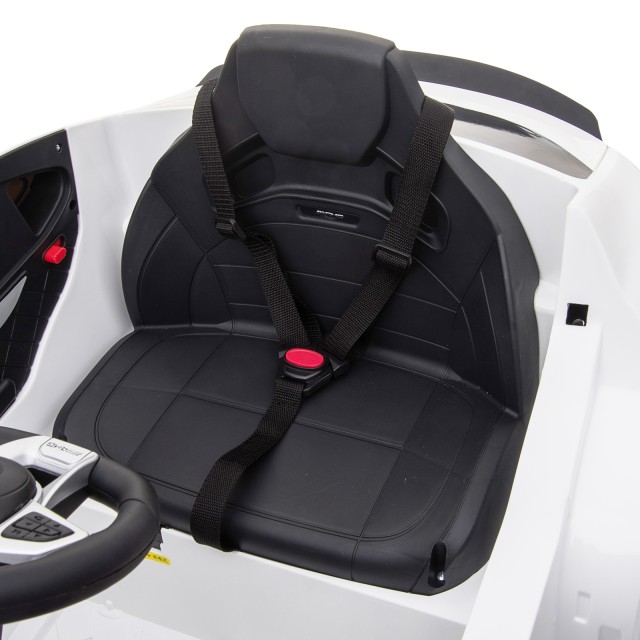 HOMCOM Mercedes Electric Ride-On Toy Car για παιδιά 3-5 ετών με ζώνη ασφαλείας και τηλεχειριστήριο, λευκό 370-074V90WT