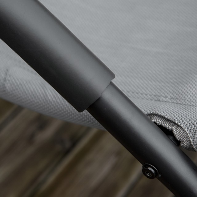 Κουνιστή καρέκλα Outsunny Zero Gravity Ergonomic, σε Metal και Text...