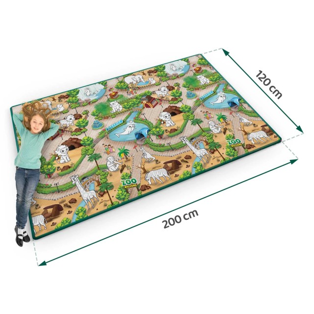 Χαλάκι Δραστηριοτήτων 200 x 120 x 0,3-0,5 cm με Μαρκαδόρους Ζωολογικός Κήπος 734300 Ricokids