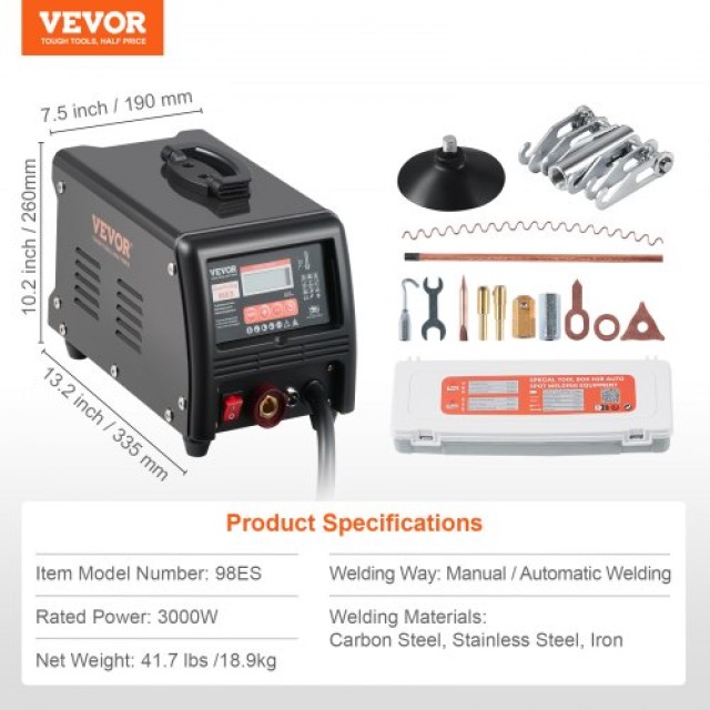 VEVOR  Κιτ Επισκευής Εξογκωμάτων 3KW με Σημειακή Συγκόλληση 9 Λειτο...