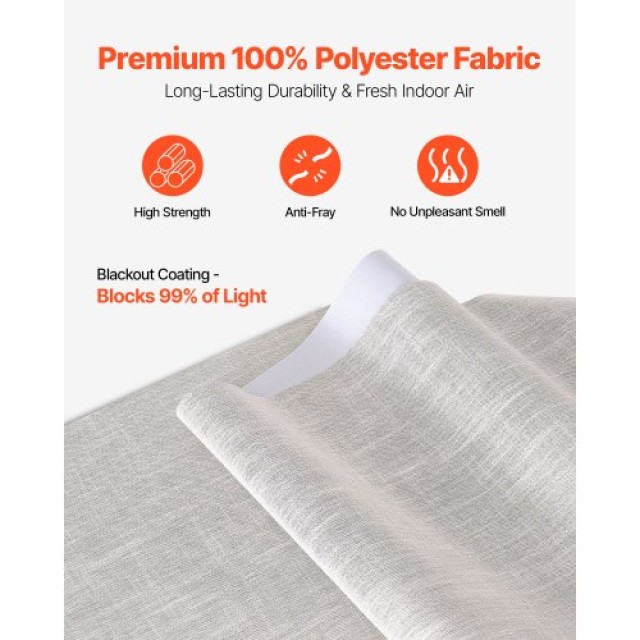 VEVOR Επεκτάσιμος Οδηγός Κουρτινών 116-218 εκ. Ανοιχτό Γκρι MBGDBYC...