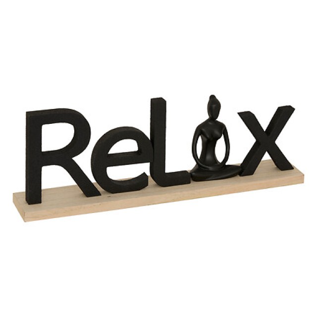 Atmosphera Διακοσμητικό Επιγραφή Relax με Φιγούρα Yoga Yogi – Μήκος...