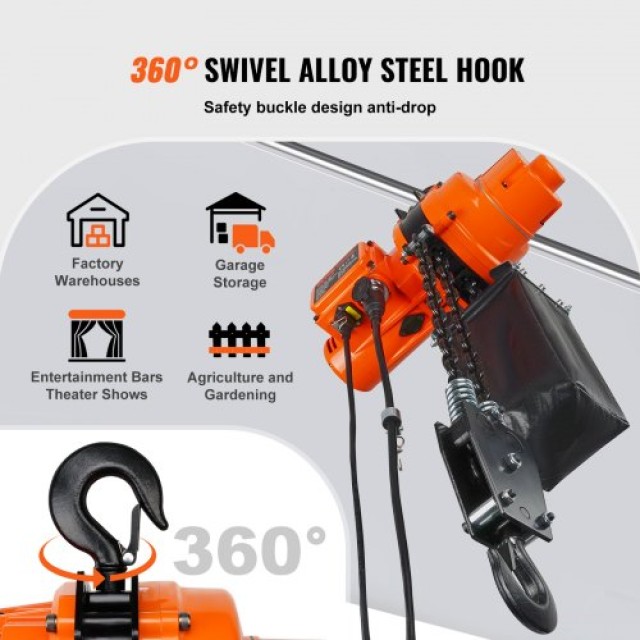 Ηλεκτρικός Γερανός VEVOR 2200 lbs, 20 ft Ανύψωση  DDSHLHLDXD11B2PV9V2
