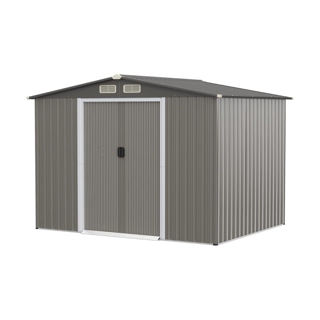 Costway Μεταλλική Αποθήκη Κήπου με Ανθεκτική Κατασκευή και Εύκολη Π...