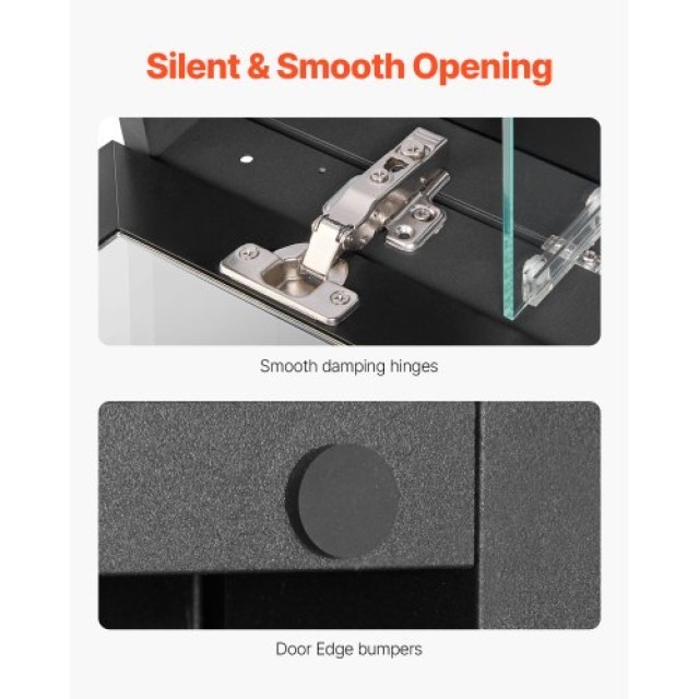 VEVOR Ντουλάπι Φαρμάκων 25.5 x 40 με Ρυθμιζόμενα Ράφια και Καθρέφτη...