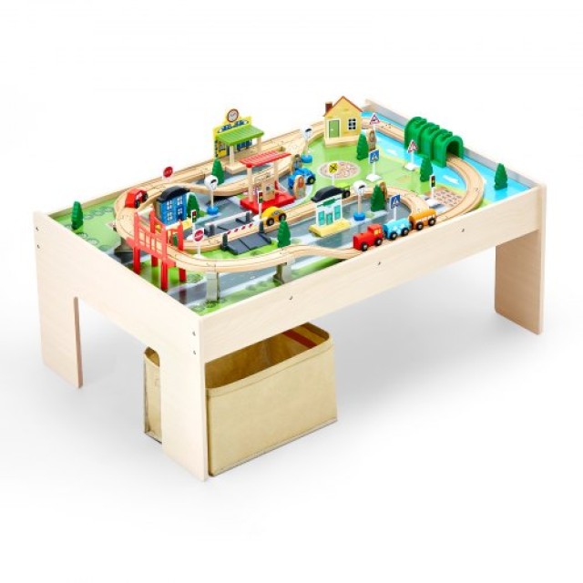 VEVOR Τραπέζι Δραστηριοτήτων 84 PCS με Πτυσσόμενο Κάδο αποθήκευσης ...