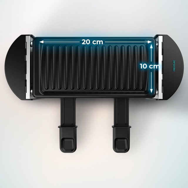 CECOTEC  Μηχανή Raclette Cheese&Grill 3200 για 2 Άτομα με Grill 320W, Ανοξείδωτη Κατασκευή και Αντικολλητική Πλάκα Ψησίματος  CEC-03264