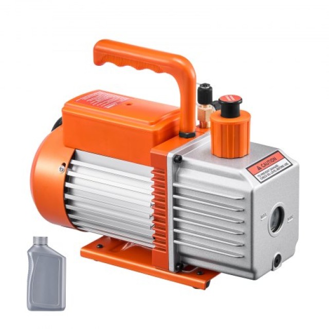 VEVOR Αντλία Κενού 6 CFM HVAC Διπλού Σταδίου Περιστροφικού Πτερυγίου με Συμπεριλαμβανόμενο Λάδι ZKBLJSJ12HP6J1GD6V2