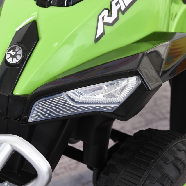 HOMCOM Quad για Παιδιά 18-36 Μηνών με Χειροκίνητη Πίεση με Ενσωματωμένα σε PP και Μέταλλο 44x67.5x38 cm Πράσινο 370-096GN