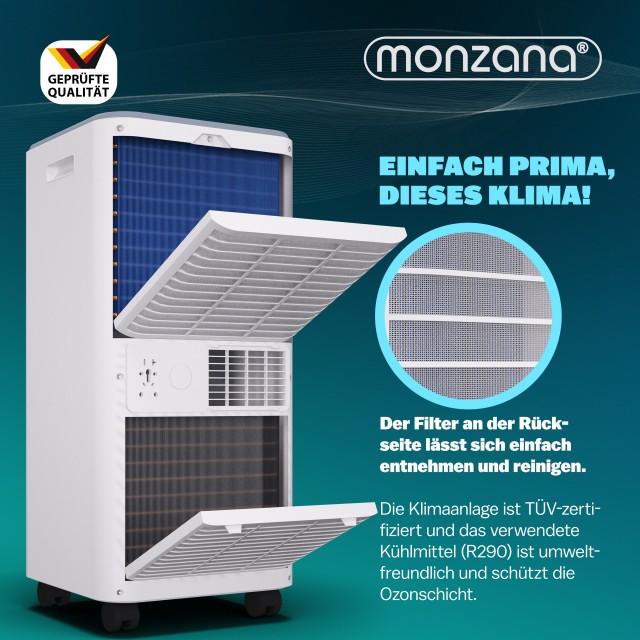 Φορητό Κλιματιστικό MZKA2000 780 W με Τηλεχειριστήριο 7.000 Λευκό B...