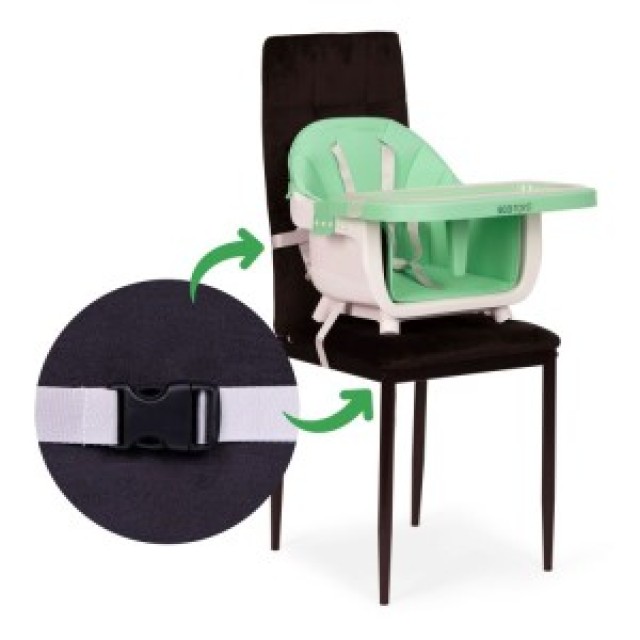 ECOTOYS Παιδικό καρεκλάκι φαγητού 2 σε 1 πράσινο HC508-Green