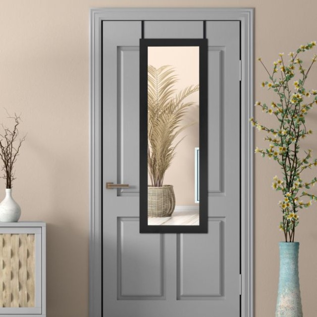 Ντουλάπι  Κοσμημάτων με Καθρέφτη  31,5 x 8,5 x 110 cm COSTWAY JV10821BK