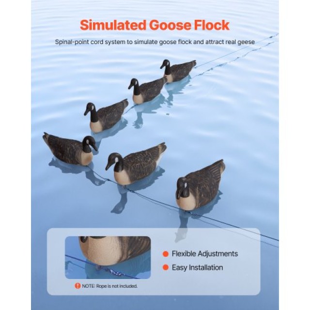 VEVOR Υπερρεαλιστικές Διακοσμητικές Χήνες Canada Goose 6-Pack JTSLY...