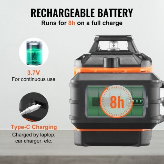 VEVOR Πράσινο Αλφάδι Λέιζερ 100ft Αυτοεπιπεδούμενο Υψηλής Ακρίβειας...