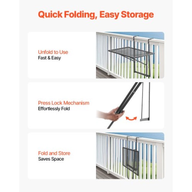 VEVOR Ρυθμιζόμενο Μεταλλικό Τραπέζι Μπαλκονιού 19 x 24 ιντσών FXGZJ... VEVOR Ρυθμιζόμενο Μεταλλικό Τραπέζι Μπαλκονιού 19 x 24 ιντσών FXGZJ...