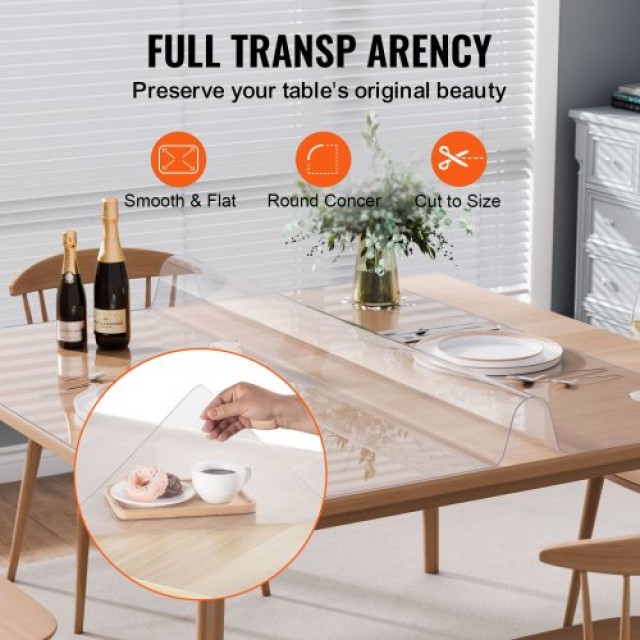 Διαφανές Προστατευτικό Τραπεζιού VEVOR PVC 48x48 εκ. 1.5mm  ZFXPVCZB48X40K46AV0