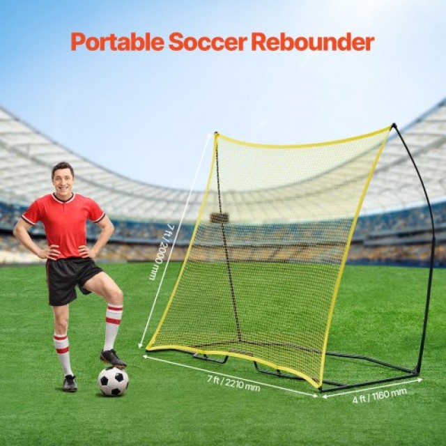 VEVOR  7x7FT Φορητό Δίχτυ Προπόνησης Ποδοσφαίρου με Τσάντα  ZQHDWTZDZBXGBPZ5WV0
