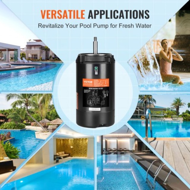 Αντλία Πισίνας VEVOR 0.75HP 115/230V  YCBDJ075HP56ZQBCKV9