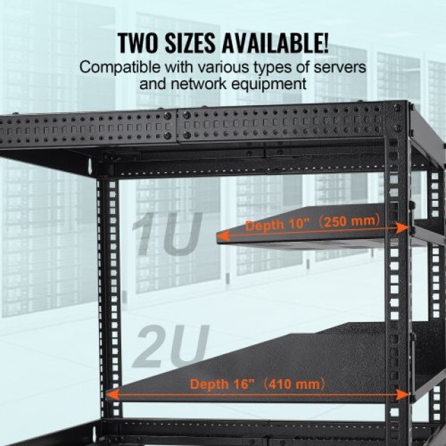 Ράφι Σερβερ VEVOR 2U 16/406mm Διάτρητο για Rack  FWQJJGB2U16Y33AWQV0