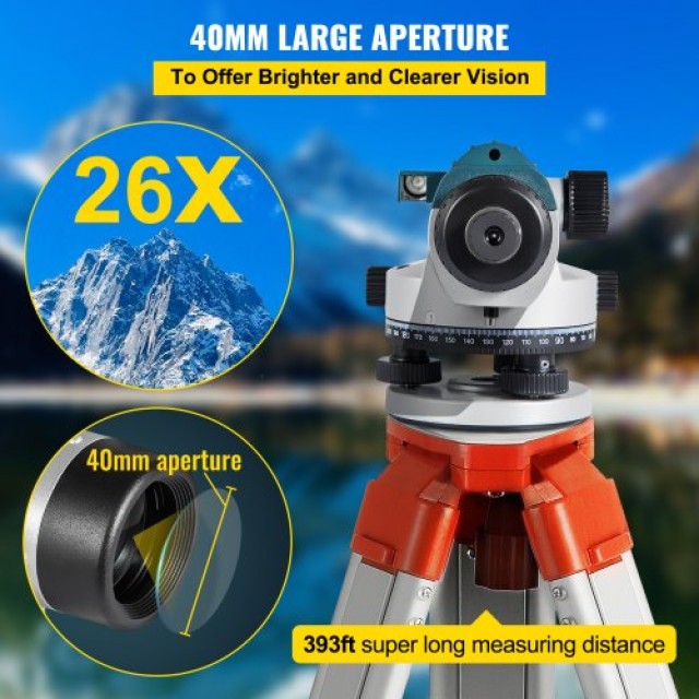 Αυτόματο Οπτικό Επίπεδο VEVOR, 26X, Αδιάβροχο IP54  ZDGXBSZY260T5BG8BV0