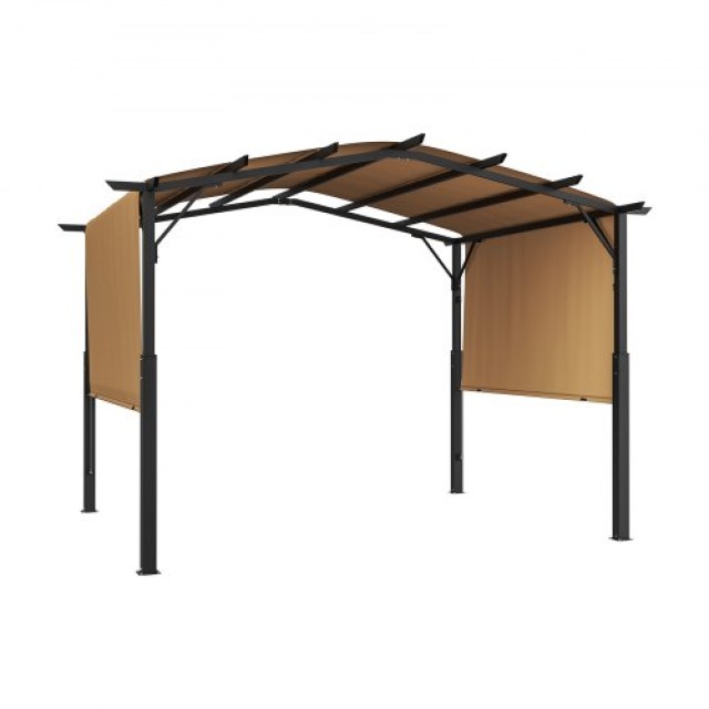 VEVOR Πέργκολα Εξωτερικού Χώρου 10x12 ft με Ανασυρόμενη Καλύπτρα GXLPL12FTW10X63LKV0