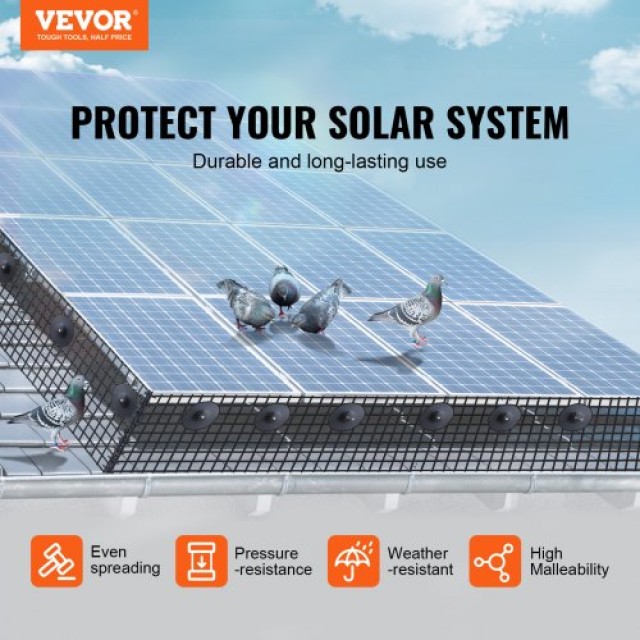 VEVOR Προστατευτικό Πλέγμα Ηλιακών Πάνελ 8x100ft με 100 Συνδέσμους Αλουμινίου  TYNDCBBHWTZ8P9JXNV0