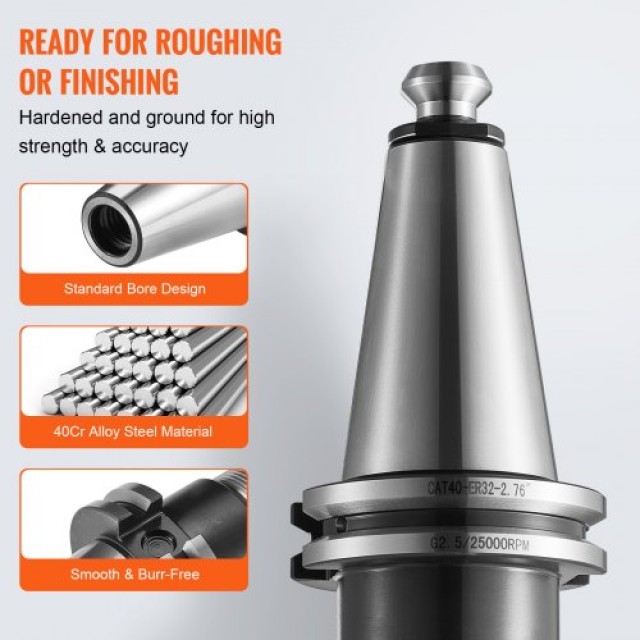 VEVOR  Σετ Κολετών CAT40 ER16/32, 35 τεμ., με Βάσεις Εργαλείων SLN ...