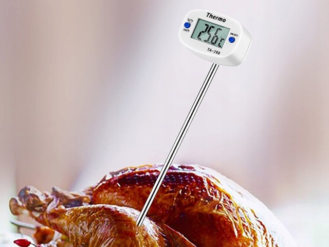 Verk Group Ψηφιακό Θερμόμετρο Κουζίνας LCD για Κρέας και Υγρά με Αι...