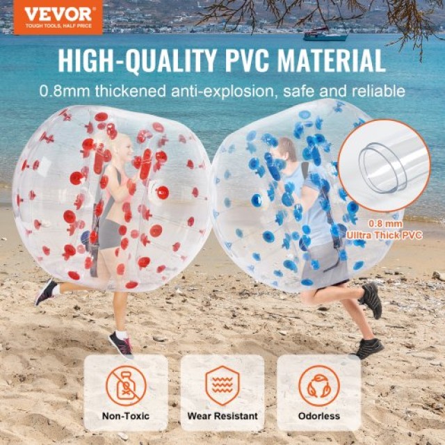 VEVOR Φουσκωτές Μπάλες Σύγκρουσης 2-Pack, 1.5M για Εφήβους & Ενήλικ...
