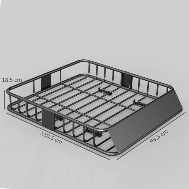 HOMCOM Ατσάλινη Σχάρα Αυτοκινήτου 110.5x99.5x18.5 cm, 90.7 kg, Μαύρ...