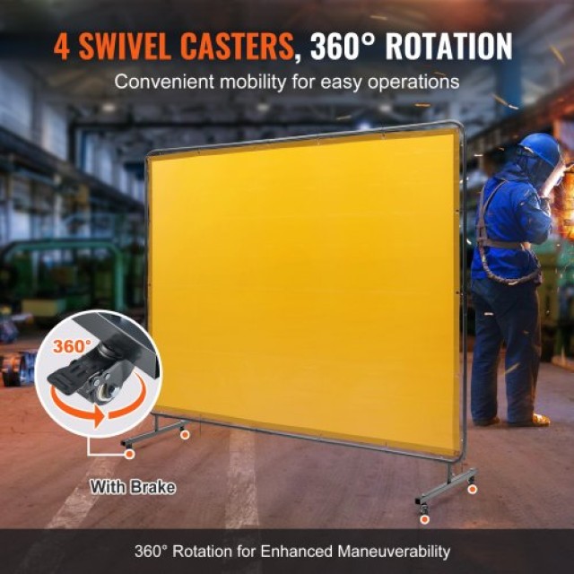 Οθόνη Συγκόλλησης VEVOR 6 x 8, Κινητή, Κίτρινη  DMSHJPF6X8YC6Z0XNV0