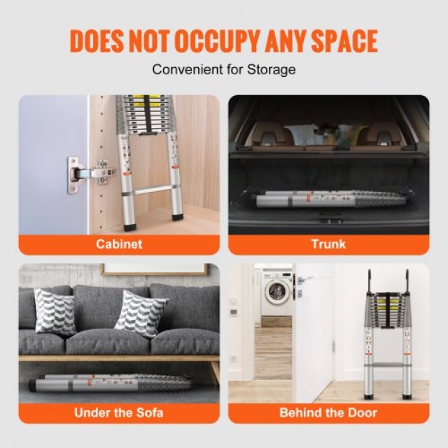 Τηλεσκοπική Σκάλα Αλουμινίου VEVOR 15 ft Πολλαπλών Χρήσεων  SSLTQL1...