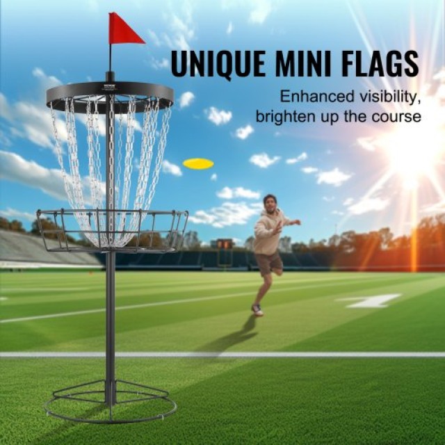 VEVOR Καλάθι Disc Golf, Φορητός Στόχος με 24 Αλυσίδες, Μαύρο  YDLSY...