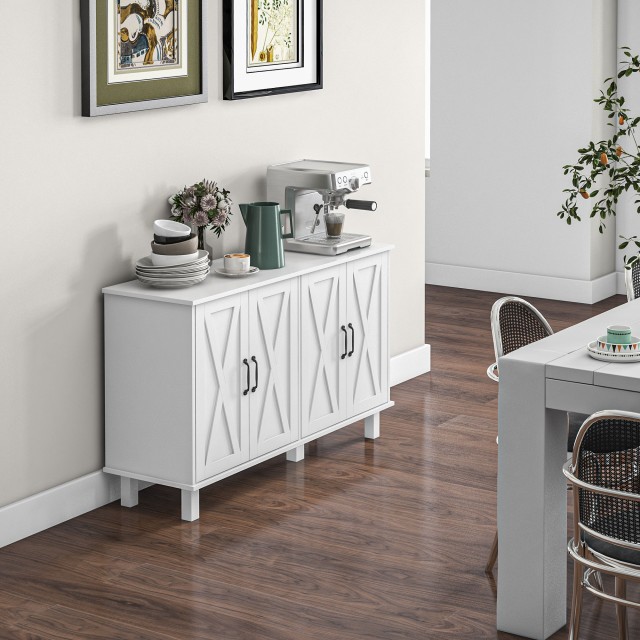 Ντουλάπι MDF 4 επιπέδων HOMCOM πολλαπλών χρήσεων με 2 ρυθμιζόμενα ρ...