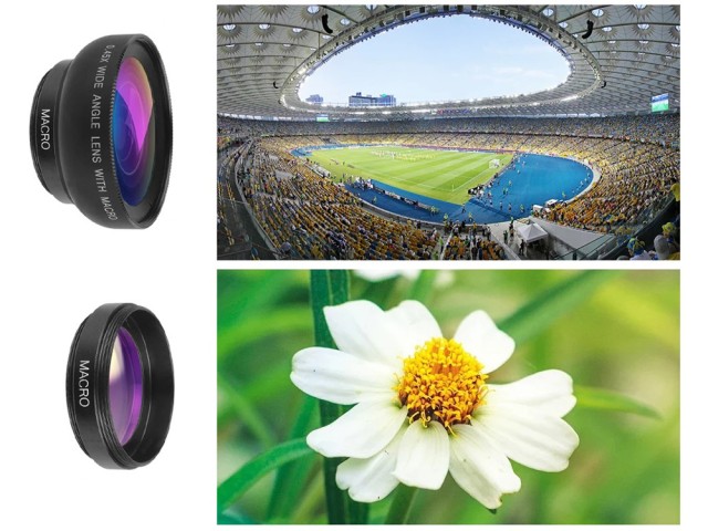 Φακός για Smartphone 2 σε 1 0.45x 12.5x Macro με Κλιπ για την Κάμερ...
