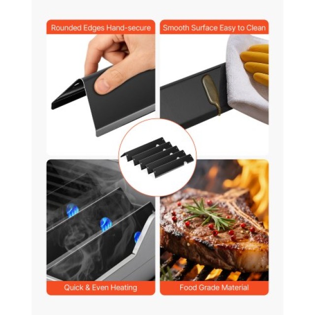 VEVOR Ανταλλακτικές Μπάρες για Weber Genesis ii Grills, 8 Τεμάχια R...