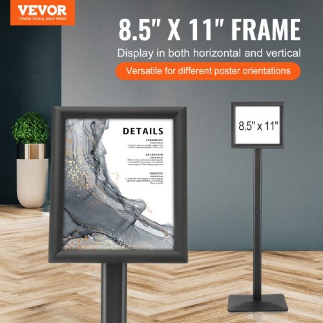Ρυθμιζόμενη Βάση Πινακίδας VEVOR 8.5x11 Μαύρη  BZJJSDZJCZCG0UM5LV0
