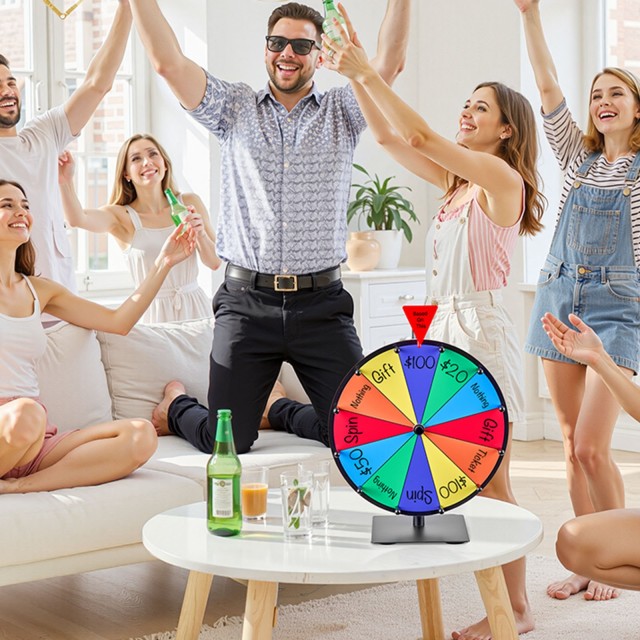 VEVOR 12-Σφηνοθέσιο Τροχός της Τύχης 305 mm για Εκδηλώσεις, με Βάση...