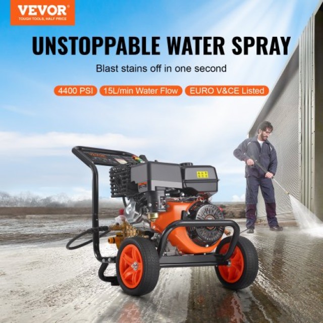 VEVOR  Πλυστικό Μηχάνημα Υψηλής Πίεσης 4400 PSI 15L/min 2.6 GPM με ...
