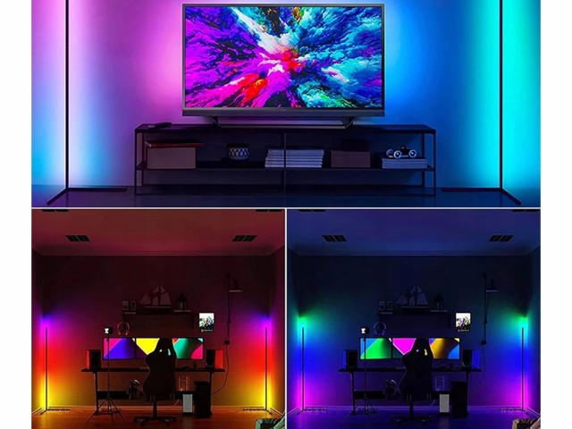 Verk group Γωνιακή RGB LED Λάμπα Νυχτερινού Σταντ για το Υπνοδωμάτι...