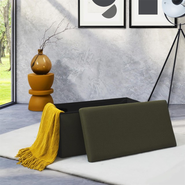 Home Deco Factory Πτυσσόμενος Αποθηκευτικός Κύβος ATOME Kaki 77 x 3...