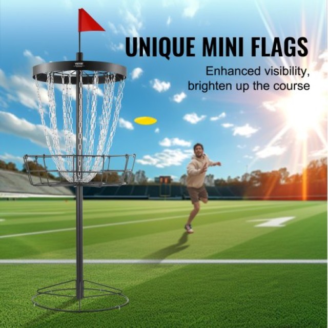VEVOR Καλάθι Disc Golf, Φορητός Στόχος με 24 Αλυσίδες, Μαύρο  YDLSY...