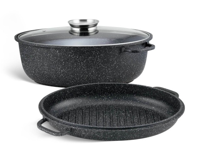 Edenberg Σκεύος Roaster 3 σε 1 με Καπάκι 8 lt και Μαρμάρινη Επιστρώ... Edenberg Σκεύος Roaster 3 σε 1 με Καπάκι 8 lt και Μαρμάρινη Επιστρώ...