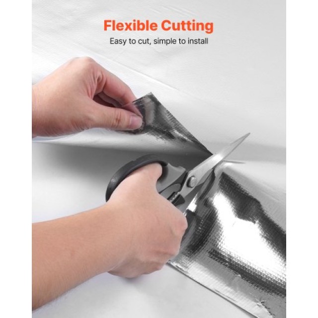 VEVOR Διπλό Ανακλαστικό Ρολό Μόνωσης, Μη Διάτρητο Θερμικό Οθόνη Αλο...