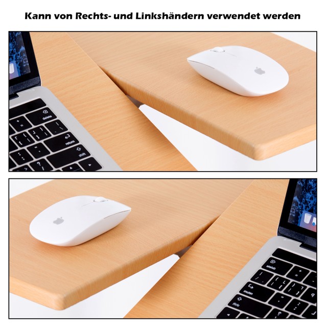 Costway Ρυθμιζόμενο Τραπέζι Laptop με Ρόδες και Φρένα Φυσικό 64 x 4...