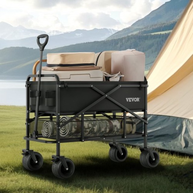 VEVOR Διπλός Καροτσάκι 300L & 450 lbs Αναδιπλούμενο Βαρύ Καθήκοντος ZDHYBXSSTCHS4GGRTV0