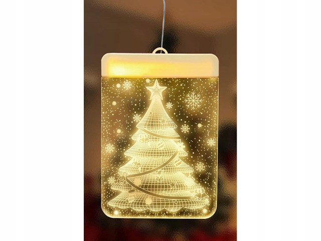 Verk Group 3D Διακοσμητικό Υαλοστάσιο Χριστουγεννιάτικα Φώτα 590745...
