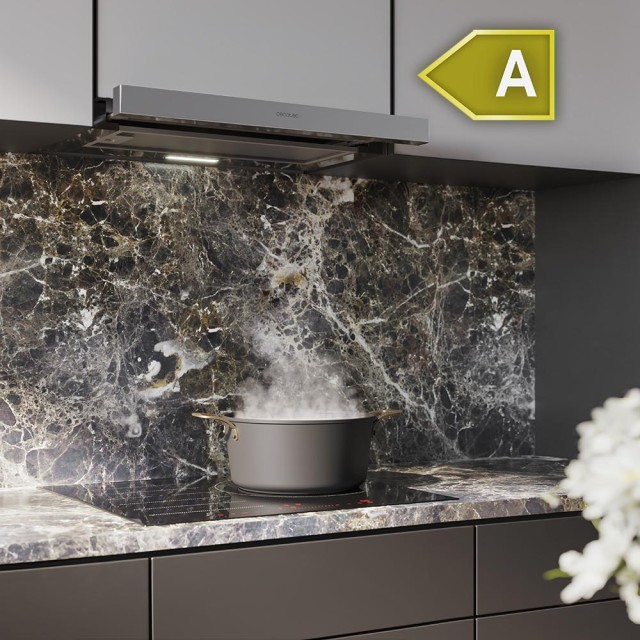 CECOTEC  Τηλεσκοπικός Απορροφητήρας Bolero Flux TLM 606500 Inox, 60cm, 650m3/h, 165W, Κλάση A, 2 Ταχύτητες, Φίλτρο Άνθρακα  CEC-02862
