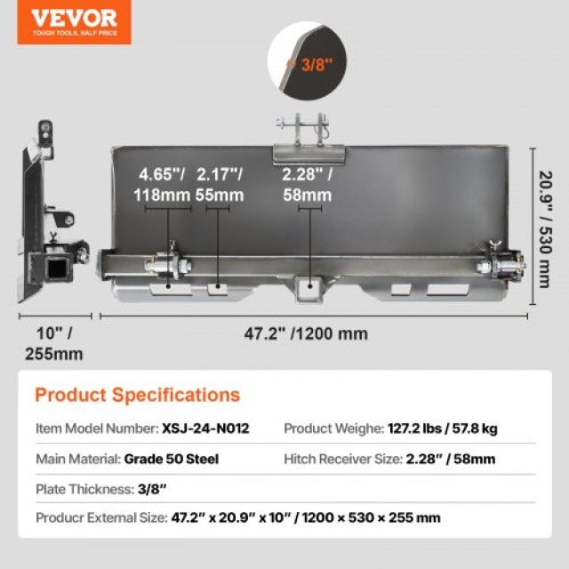 VEVOR Πλάκα Προσαρμογής 3-Σημείων Καθολικής Χρήσης για Skid Steer 3... VEVOR Πλάκα Προσαρμογής 3-Σημείων Καθολικής Χρήσης για Skid Steer 3...