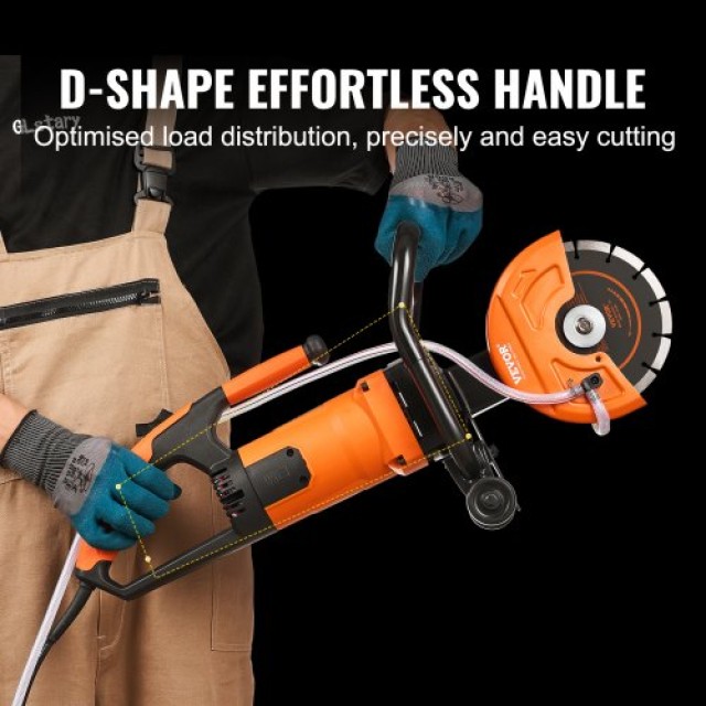 Ηλεκτρικό Δισκοπρίονο Σκυροδέματος VEVOR 7 με Αντλία Νερού και Δίσκ...